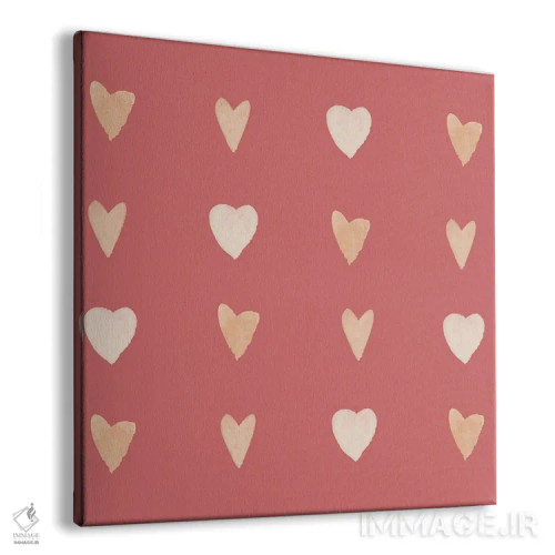 تابلو دکوراتیو قلب ها اثر لوسیل پرایس - نمای پرسپکتیو محصول