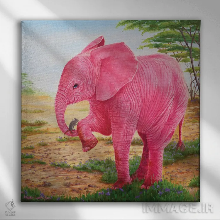 تابلو دکوراتیو کمی کمک از دوستم اثر لورا کرتین - نمای روبهرو روی دیوار