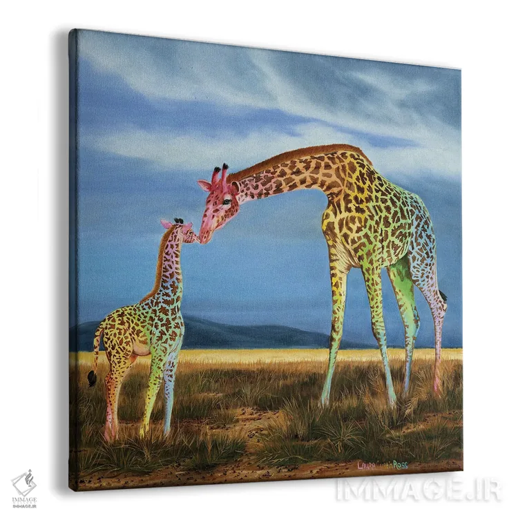 تابلو دکوراتیو رنگ عشق اثر لورا کرتین - نمای پرسپکتیو محصول