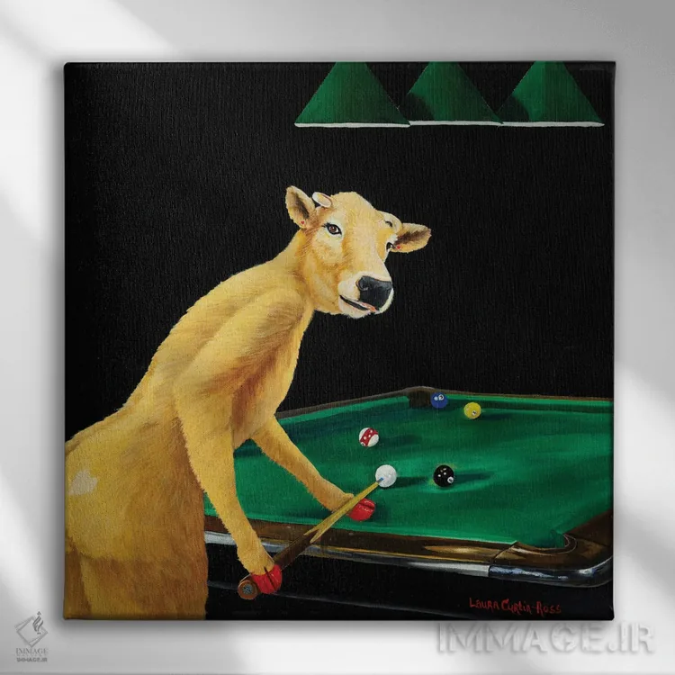 تابلو دکوراتیو کارولینا در کلاب ۶۸ اثر لورا کرتین - نمای روبهرو روی دیوار