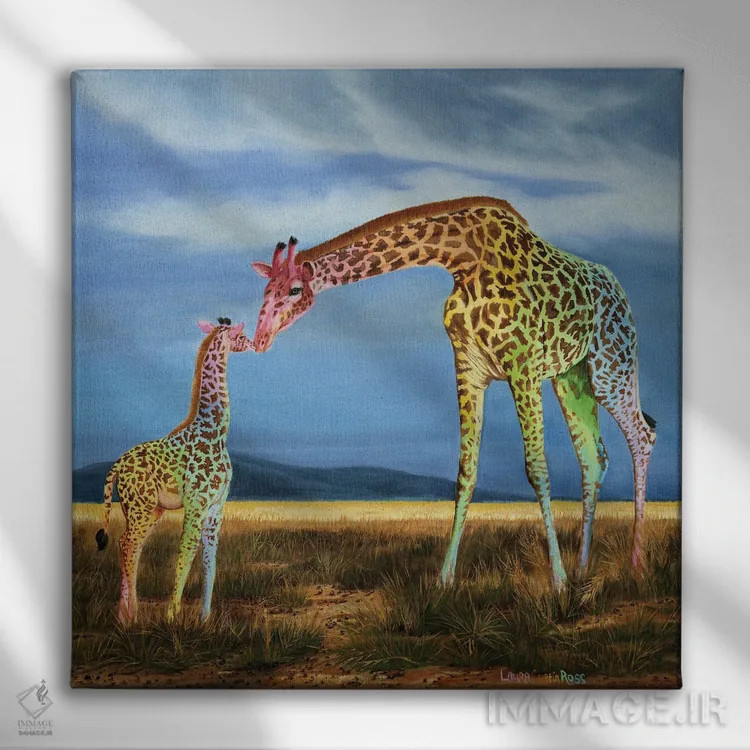 تابلو دکوراتیو رنگ عشق اثر لورا کرتین - نمای روبهرو روی دیوار