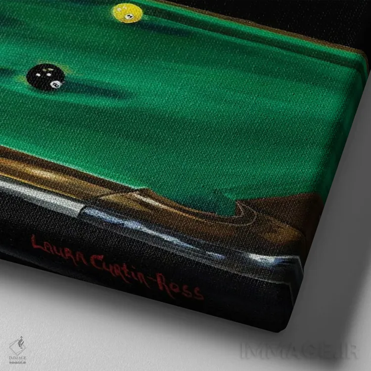 تابلو دکوراتیو کارولینا در کلاب ۶۸ اثر لورا کرتین - نمای نزدیک بافت بوم