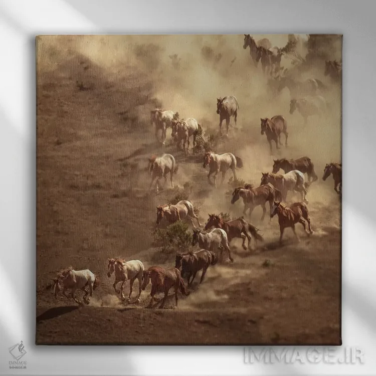 تابلو دکوراتیو غبارآلود اثر سالی لیندن - نمای روبهرو روی دیوار