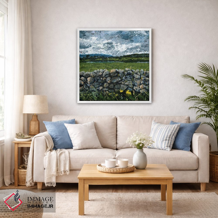 تابلو دکوراتیو دیوار سنگ چین ایرلندی اثر لادارا مک کینون - D5W
