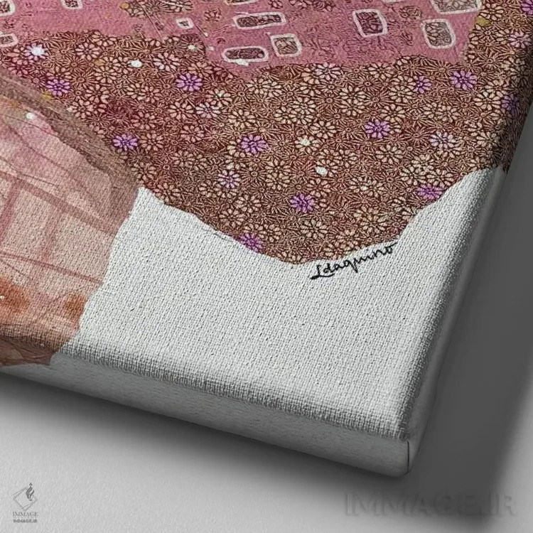 تابلو دکوراتیو عشق خواهر کوچکتر اثر لیان داکینو - نمای نزدیک بافت بوم