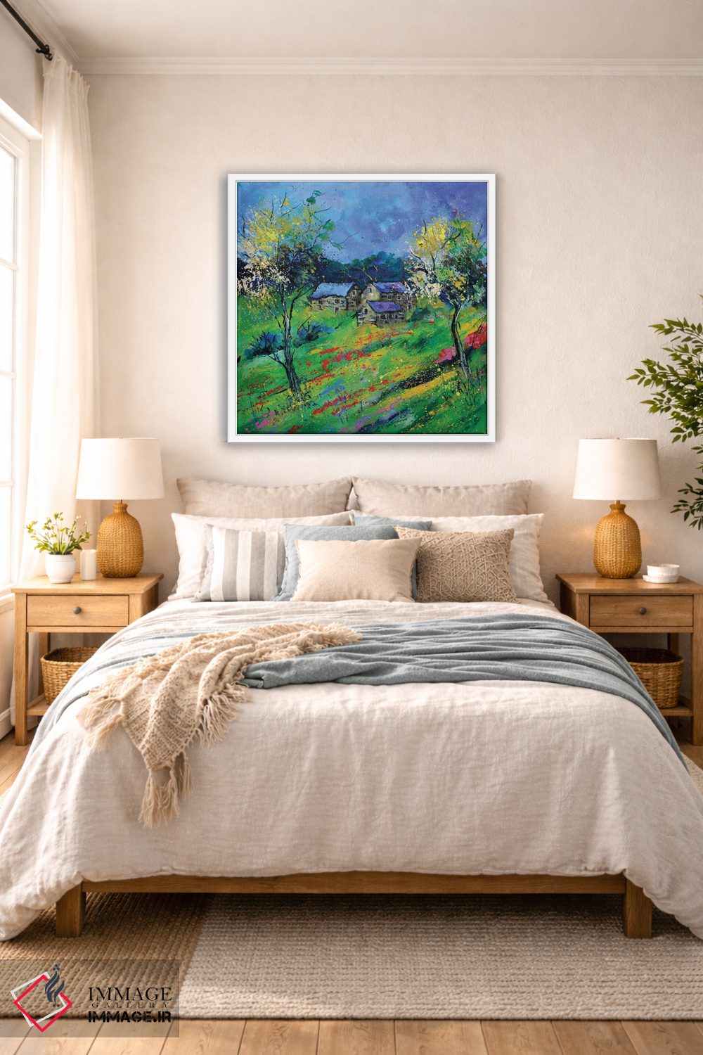 تابلو انتزاعی شقایق های بهاری اثر پل لدنت - D5W