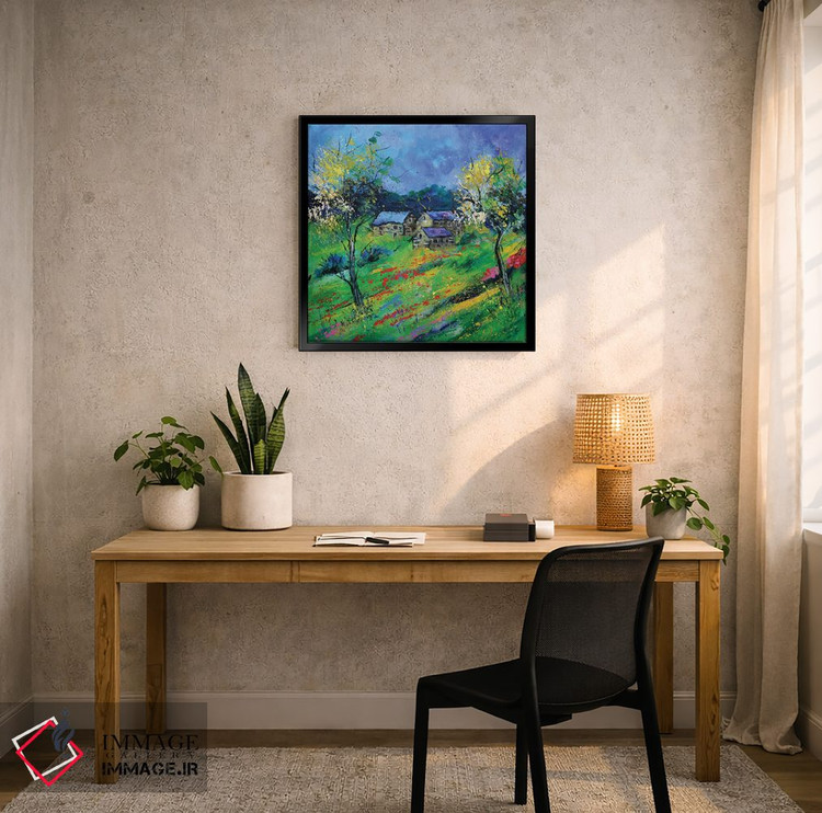 تابلو انتزاعی شقایق های بهاری اثر پل لدنت - D6B