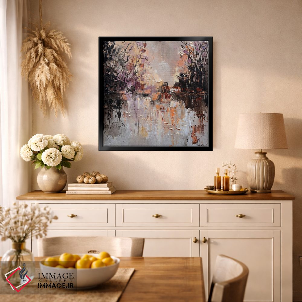 تابلو انتزاعی برکه در پاییز اثر پل لدنت - D1B