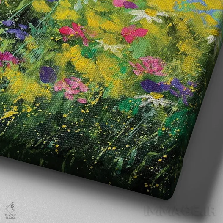 تابلو انتزاعی بهار اثر پل لدنت - نمای نزدیک بافت بوم