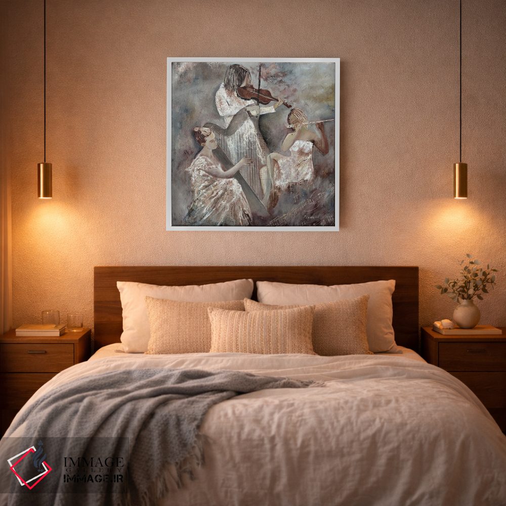 تابلو دکوراتیو تریوی نوازندگان اثر پل لدنت - D2W