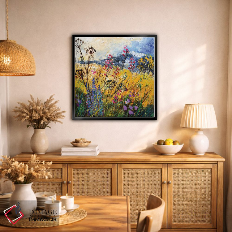 تابلو انتزاعی گل های وحشی اثر پل لدنت - D2B