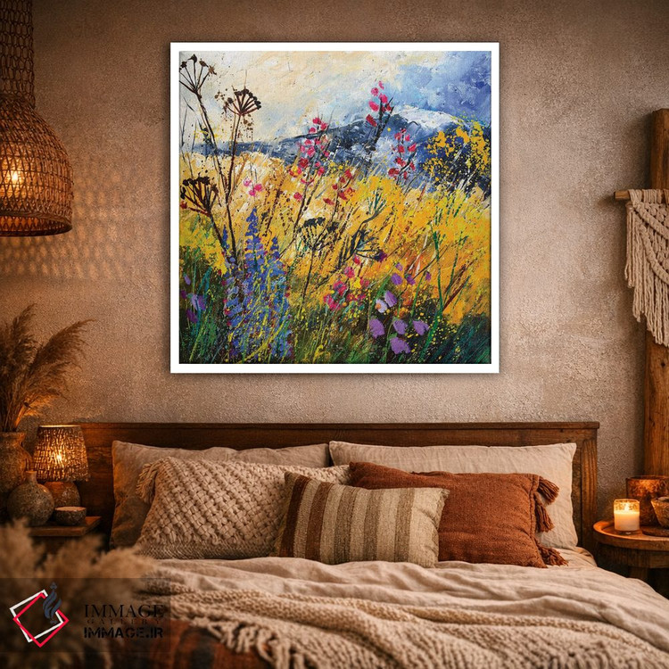تابلو انتزاعی گل های وحشی اثر پل لدنت - D1W