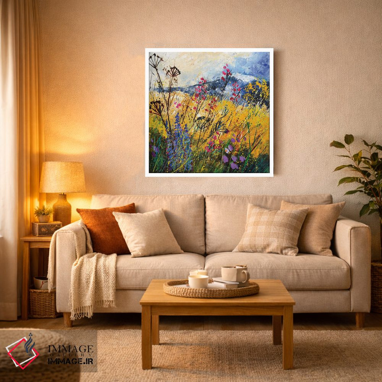 تابلو انتزاعی گل های وحشی اثر پل لدنت - D3W