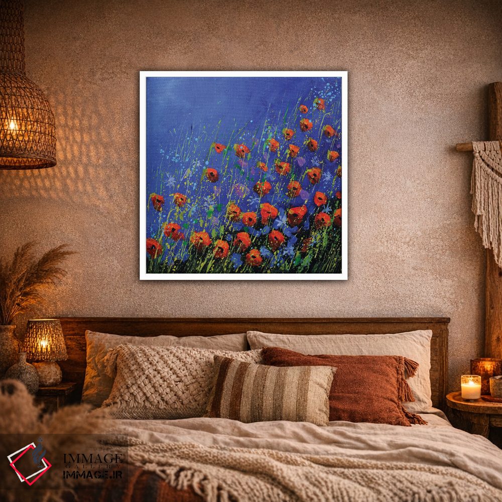 تابلو انتزاعی شقایق ها اثر پل لدنت - D1W