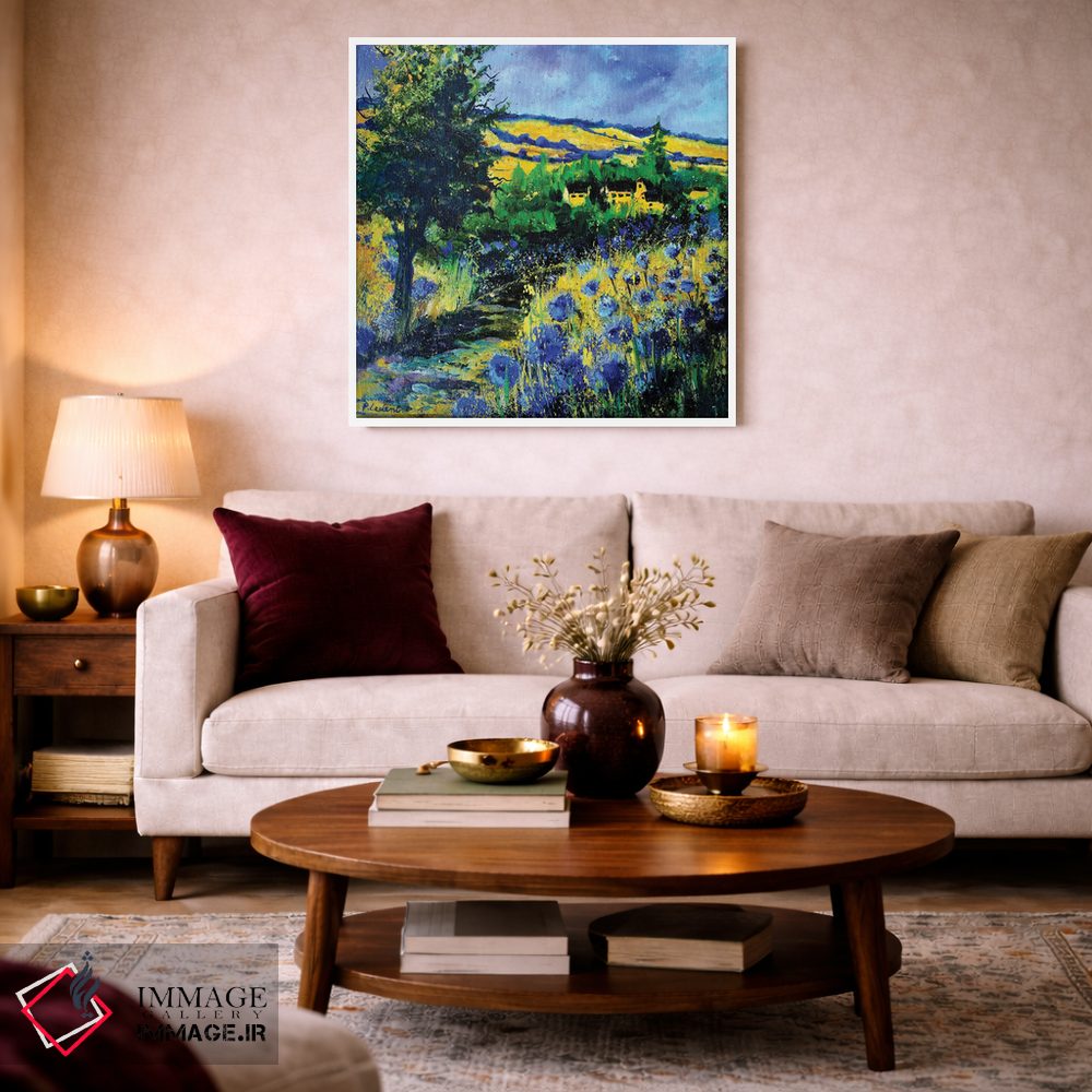 تابلو انتزاعی مسیر آبی اثر پل لدنت - D1W