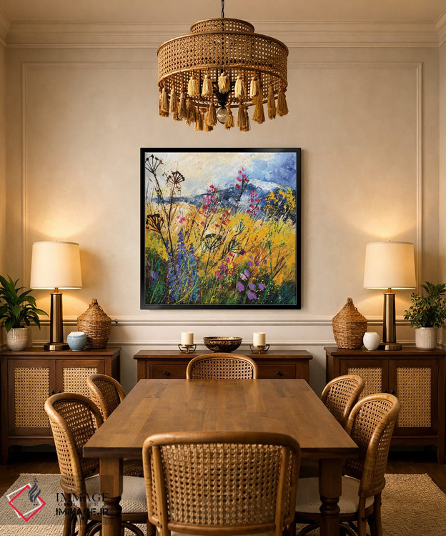 تابلو انتزاعی گل های وحشی اثر پل لدنت - D4B