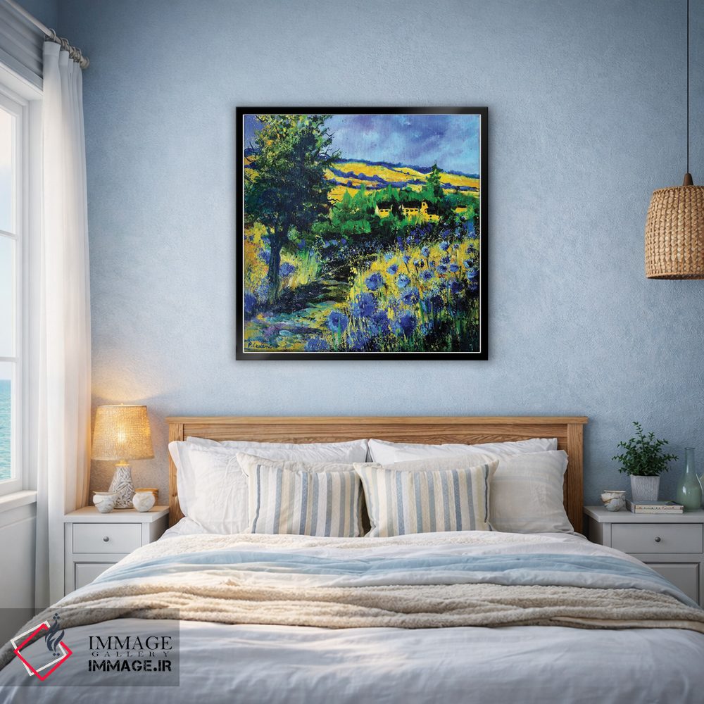 تابلو انتزاعی مسیر آبی اثر پل لدنت - D3B