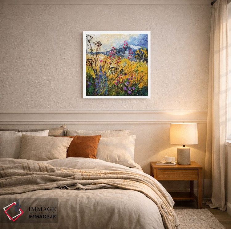 تابلو انتزاعی گل های وحشی اثر پل لدنت - D5W