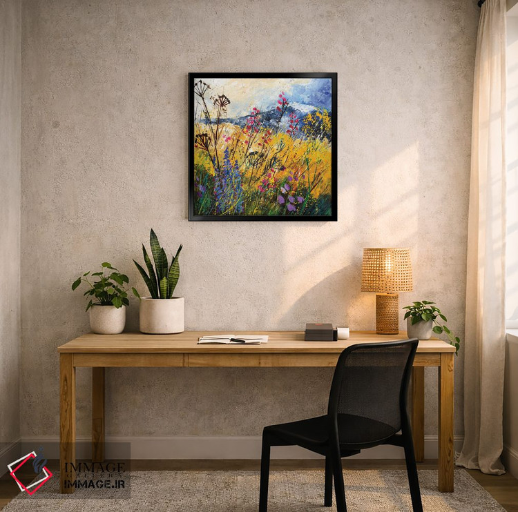 تابلو انتزاعی گل های وحشی اثر پل لدنت - D6B