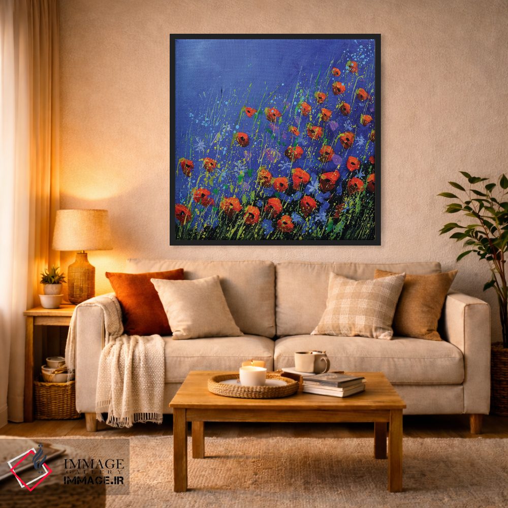 تابلو انتزاعی شقایق ها اثر پل لدنت - D4B