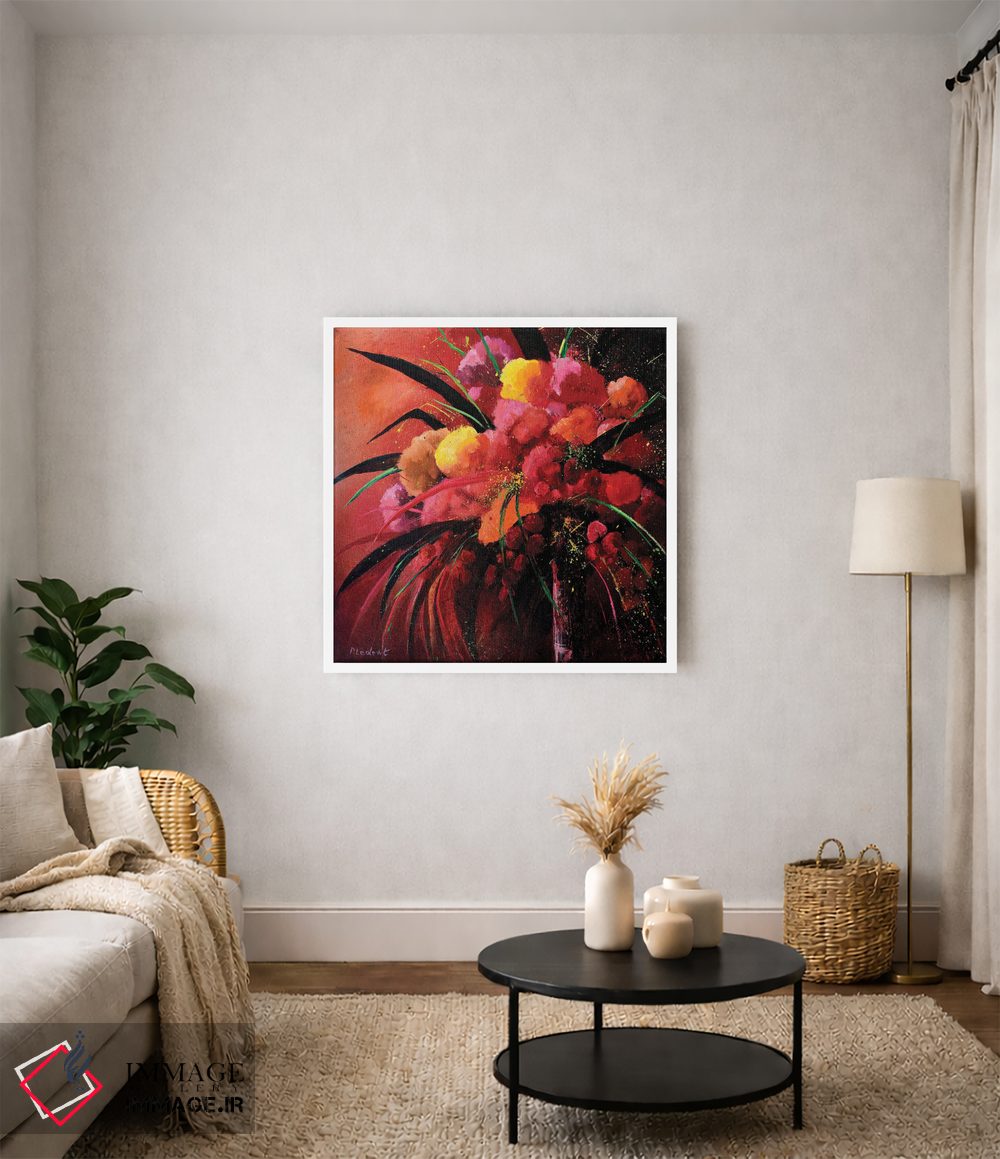 تابلو دکوراتیو طبیعت بی جان صورتی اثر پل لدنت - D3W