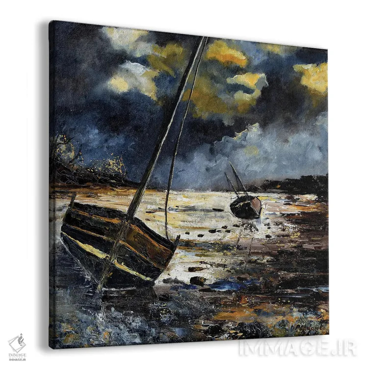 تابلو انتزاعی منظره دریا ۷۸ اثر پل لدنت - نمای پرسپکتیو محصول