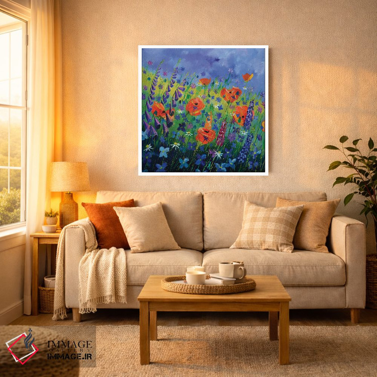 تابلو انتزاعی گل های باغچه اثر پل لدنت - D2W