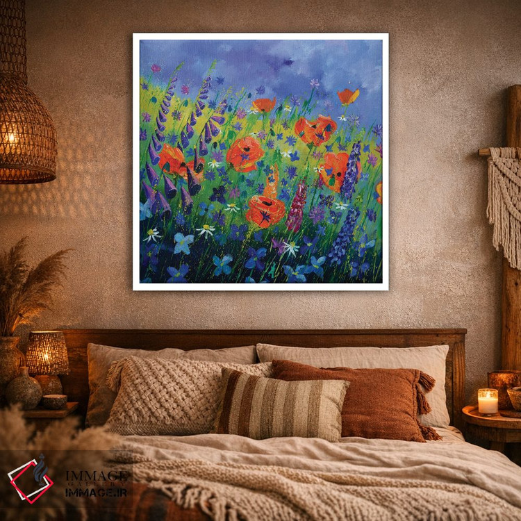 تابلو انتزاعی گل های باغچه اثر پل لدنت - D1W