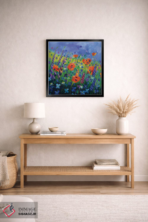 تابلو انتزاعی گل های باغچه اثر پل لدنت - D4B