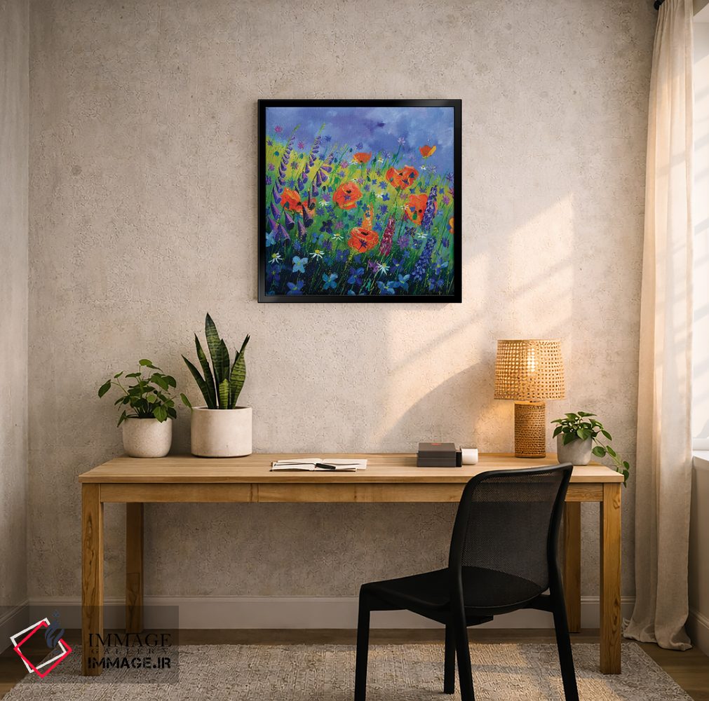 تابلو انتزاعی گل های باغچه اثر پل لدنت - D6B