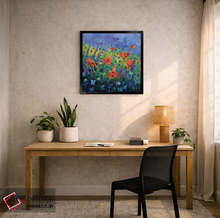 تابلو انتزاعی گل های باغچه اثر پل لدنت - D6B