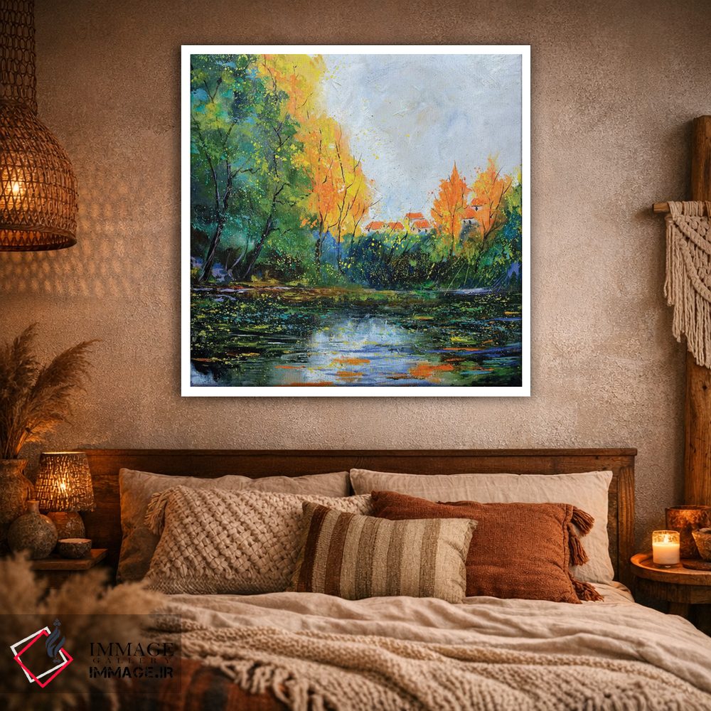 تابلو انتزاعی برکه در پاییز اثر پل لدنت - D1W