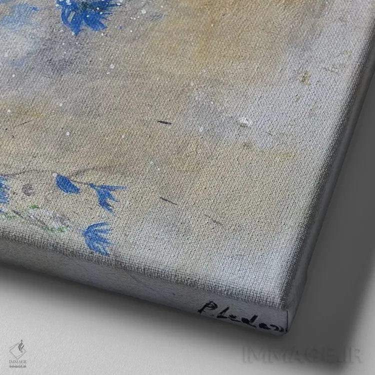 تابلو انتزاعی یافته شده در پمپئی اثر پل لدنت - نمای نزدیک بافت بوم