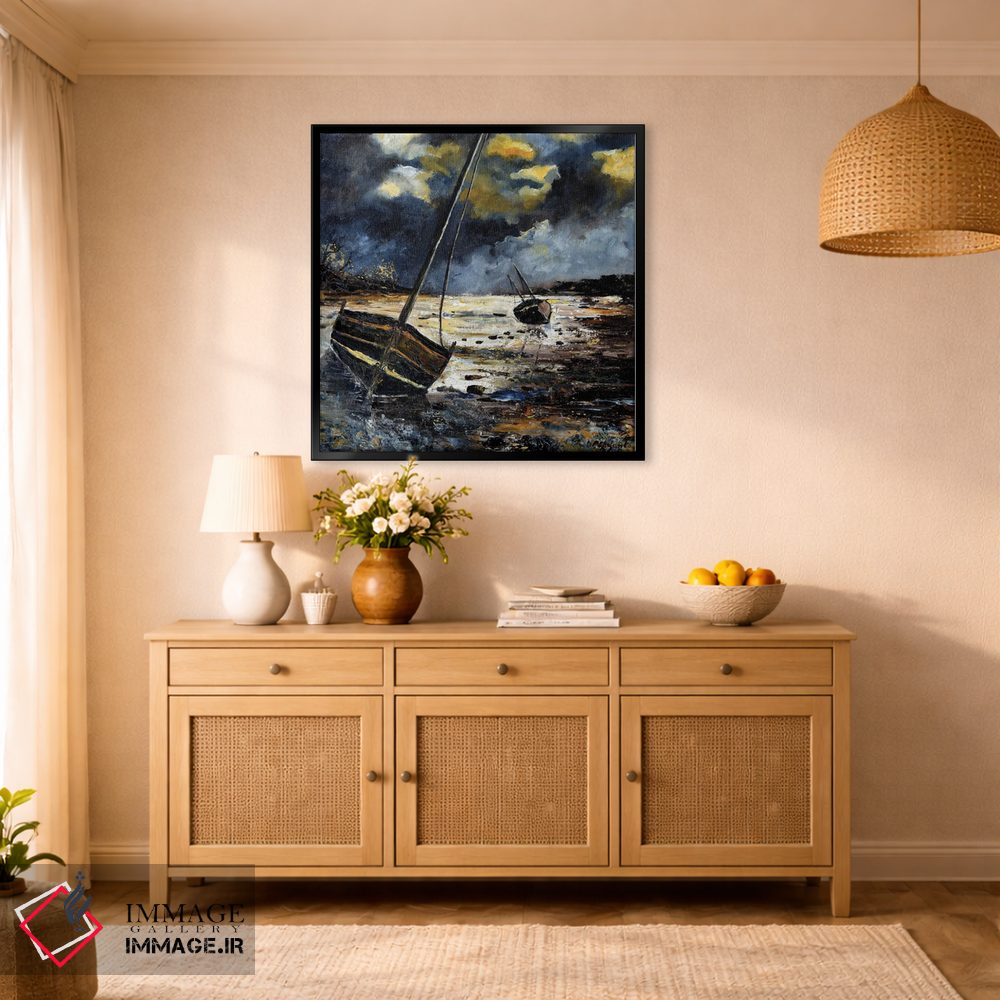 تابلو انتزاعی منظره دریا ۷۸ اثر پل لدنت - D2B