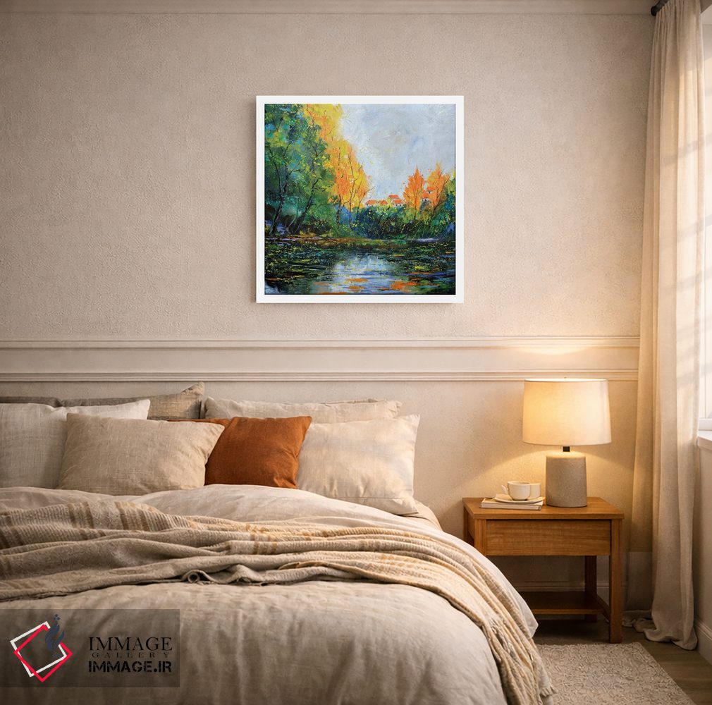 تابلو انتزاعی برکه در پاییز اثر پل لدنت - D6W
