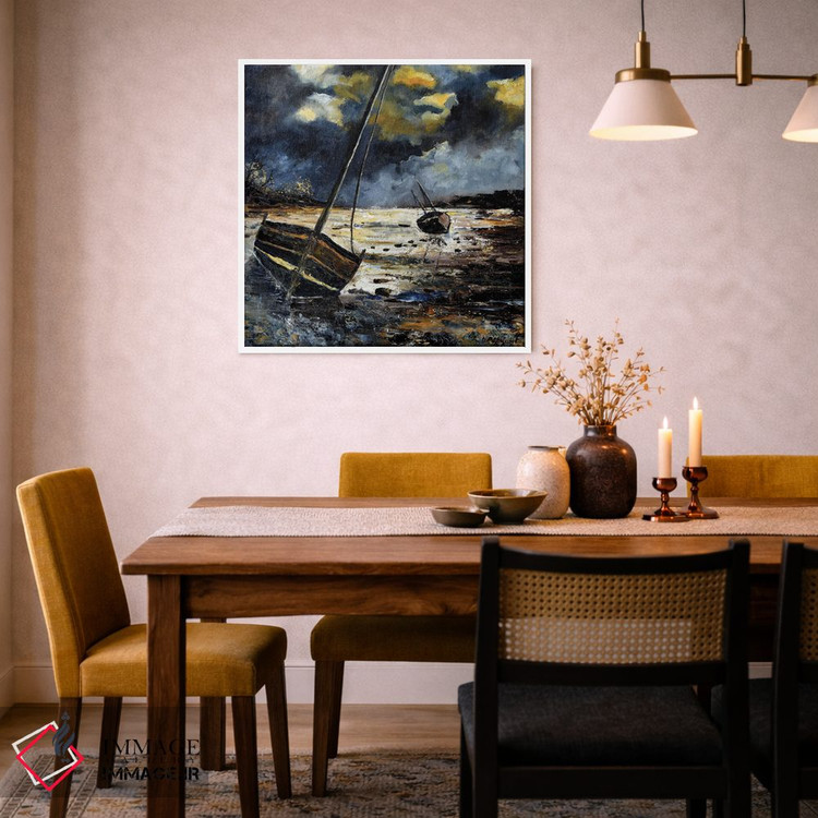 تابلو انتزاعی منظره دریا ۷۸ اثر پل لدنت - D6W