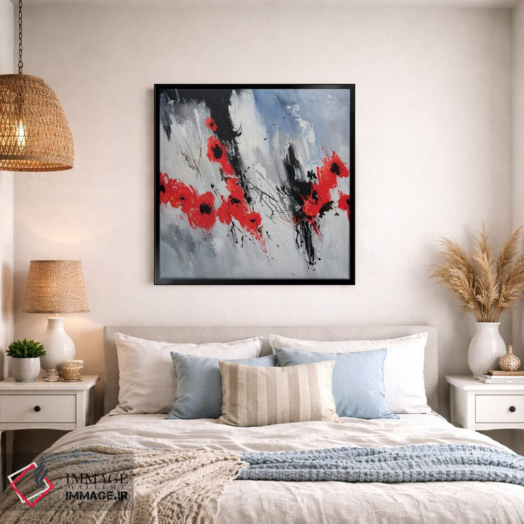 تابلو انتزاعی شقایق های پرنده اثر پل لدنت - D1B