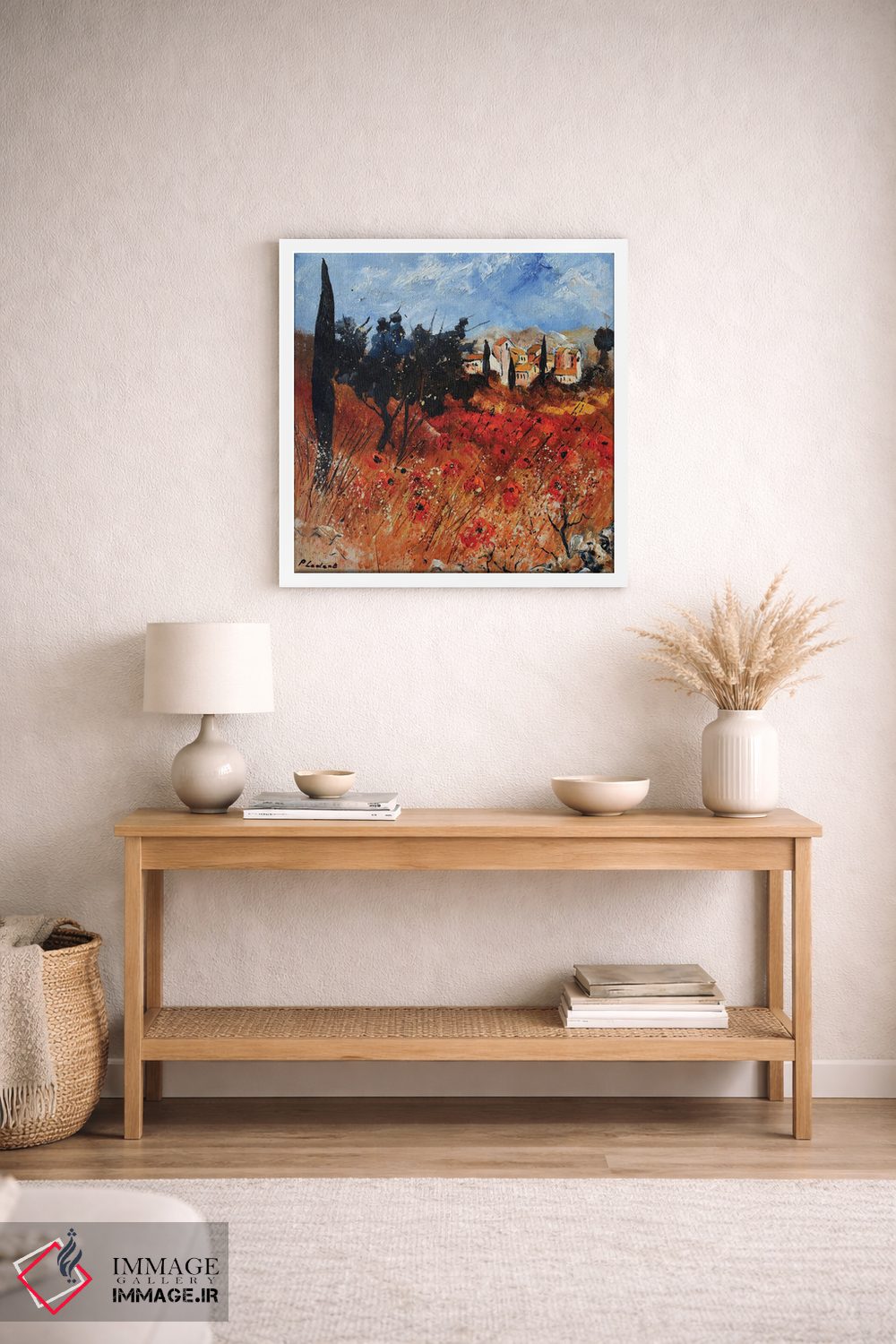 تابلو دکوراتیو پروانس قرمز اثر پل لدنت - D3W