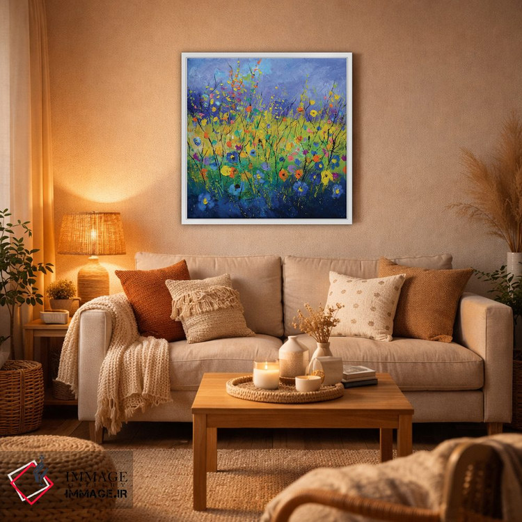 تابلو انتزاعی تابستانی پس از کووید اثر پل لدنت - D5W