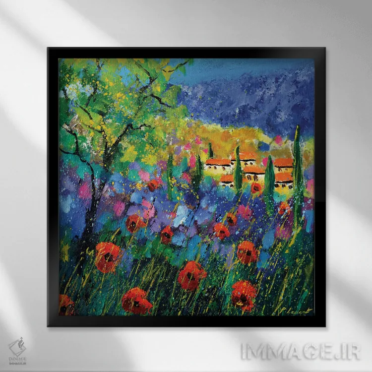 تابلو دکوراتیو پروانس ۲۰۲۱ اثر پل لدنت - نمای قابدار مشکی