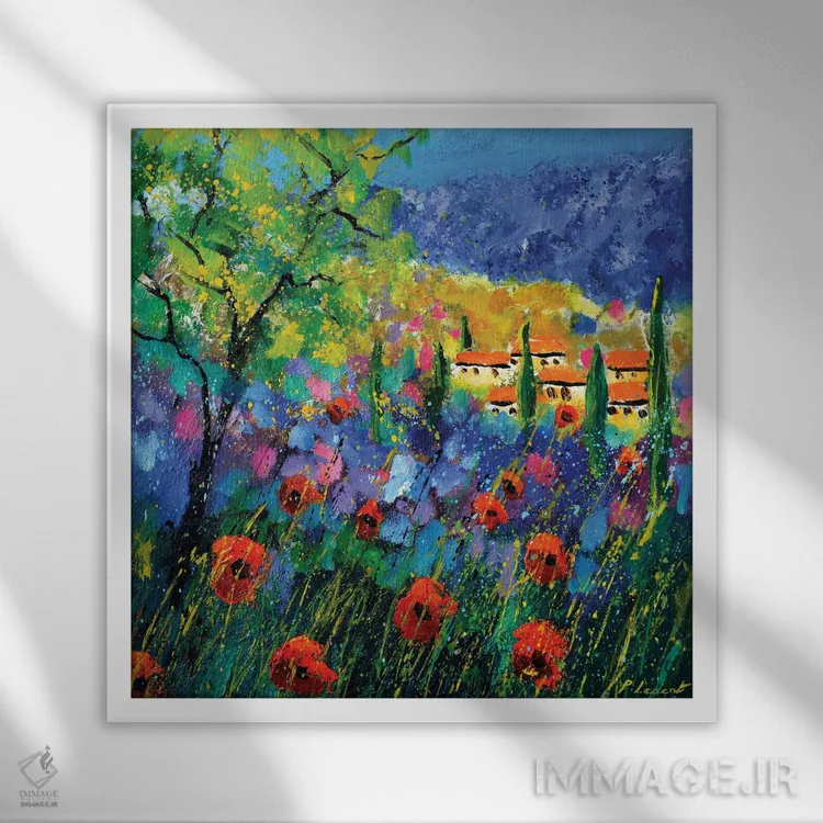 تابلو دکوراتیو پروانس ۲۰۲۱ اثر پل لدنت - نمای قابدار سفید