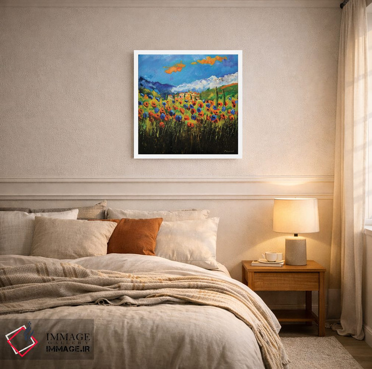 تابلو انتزاعی شقایق ها در توسکانی اثر پل لدنت - D3W