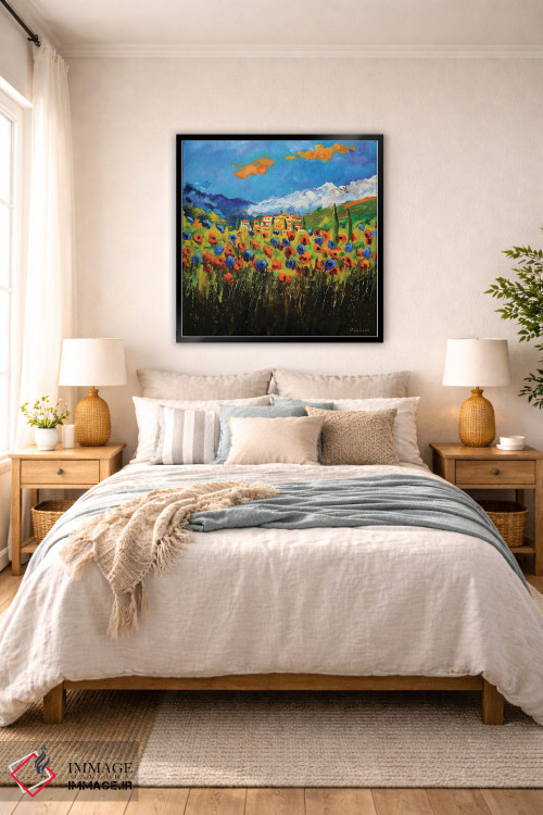 تابلو انتزاعی شقایق ها در توسکانی اثر پل لدنت - D6B