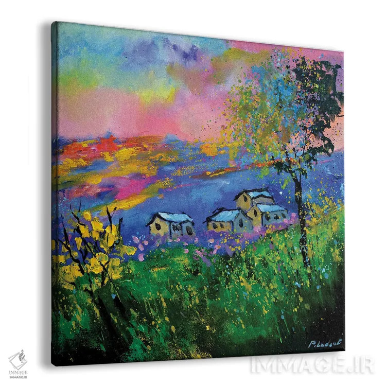 تابلو دکوراتیو روستایی در سرزمین عجایب اثر پل لدنت - نمای پرسپکتیو محصول