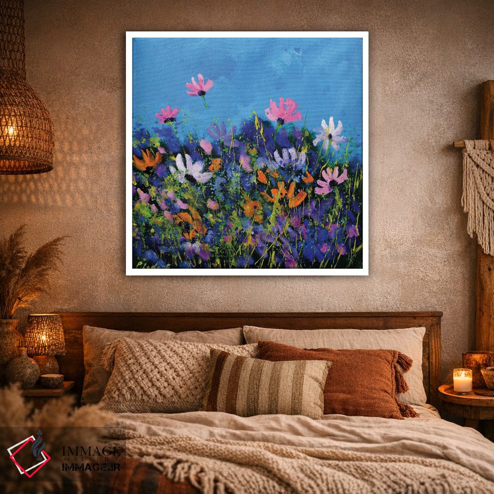 تابلو انتزاعی چند گل کاسموس اثر پل لدنت - D1W