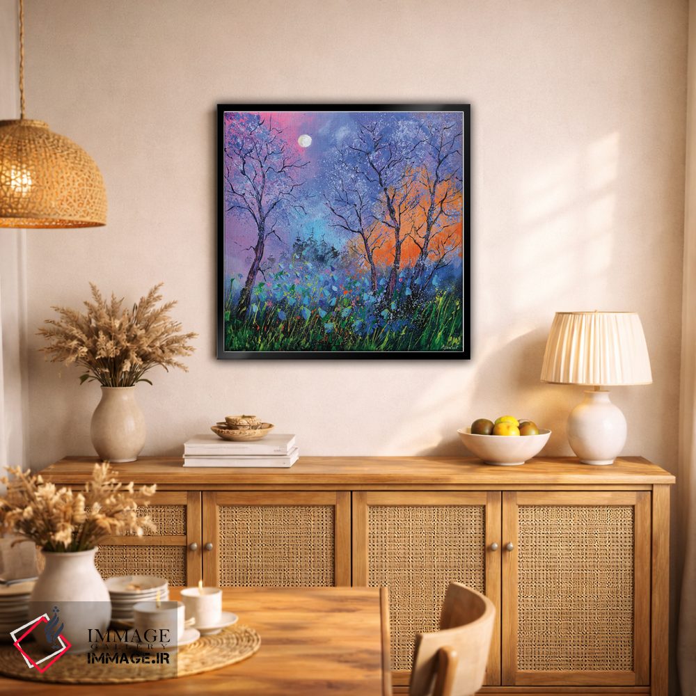 تابلو انتزاعی مهتاب جادویی اثر پل لدنت - D2B