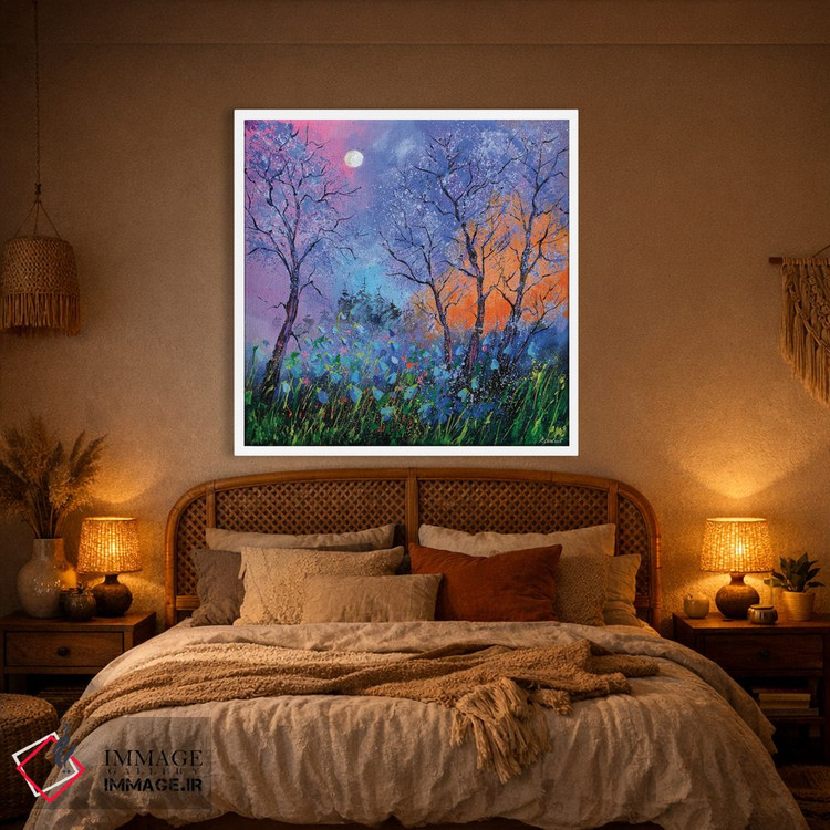 تابلو انتزاعی مهتاب جادویی اثر پل لدنت - D1W