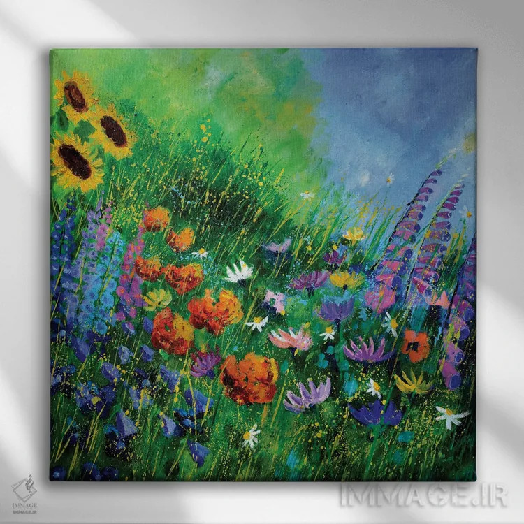 تابلو دکوراتیو باغ همسایه ام اثر پل لدنت - نمای روبهرو روی دیوار