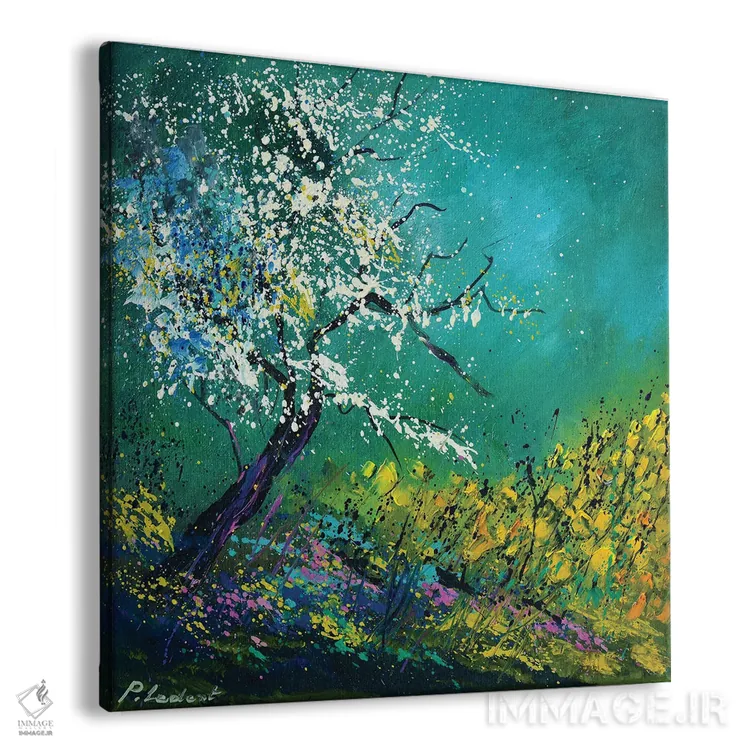 تابلو انتزاعی بهاری پر از امید اثر پل لدنت - نمای پرسپکتیو محصول