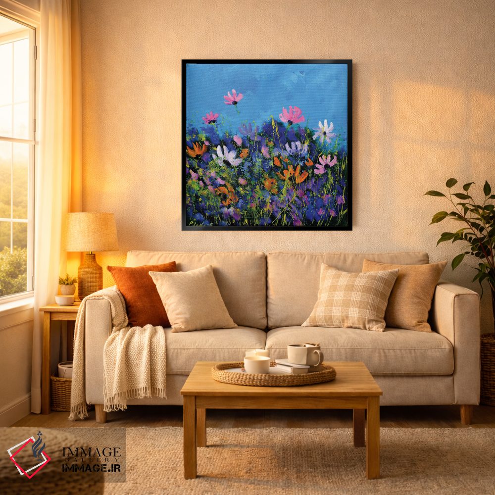 تابلو انتزاعی چند گل کاسموس اثر پل لدنت - D4B